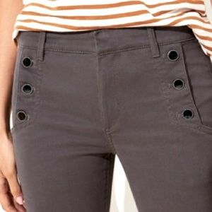 LOFT Sailor Sateen Pants. Size 6P. Grey